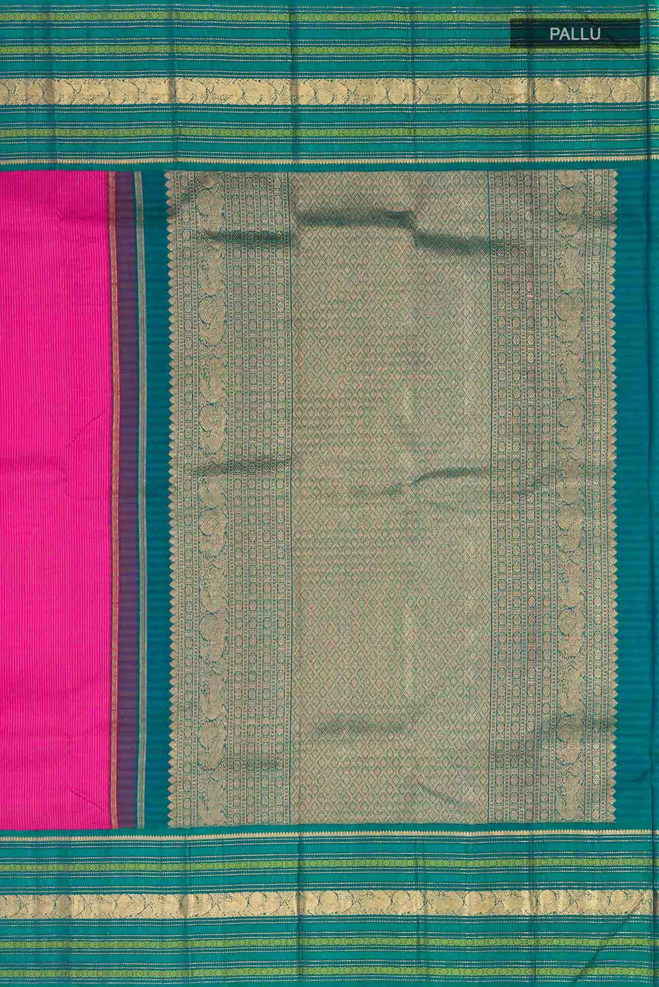 Pure Silk Pure Zari Pink Kanchipuram Saree