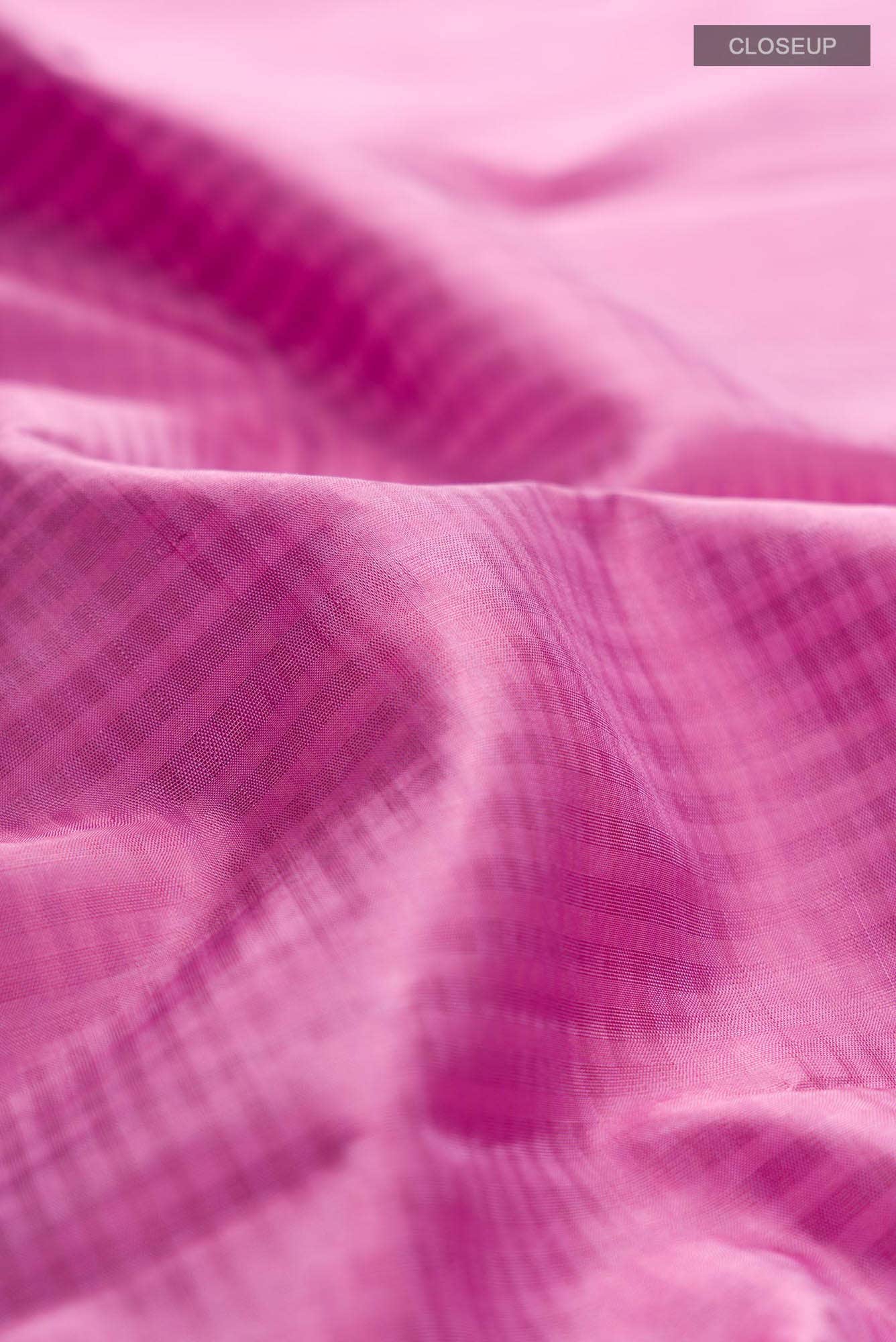 Pure Silk Pure Zari Pink Kanchipuram Saree