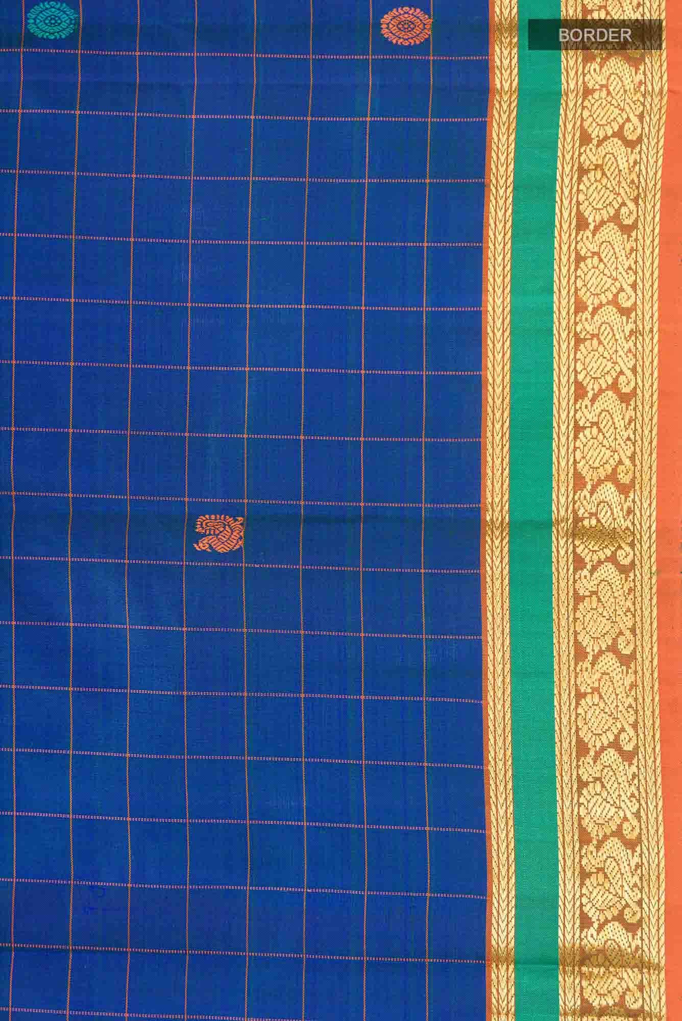 Blue Kanchipuram Silk Saree