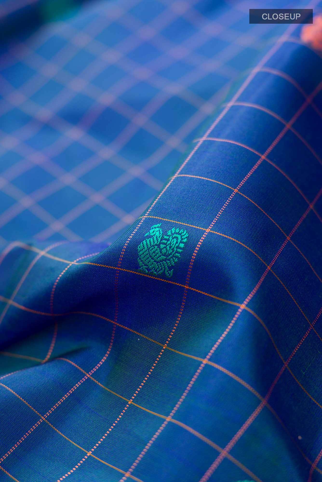 Blue Kanchipuram Silk Saree