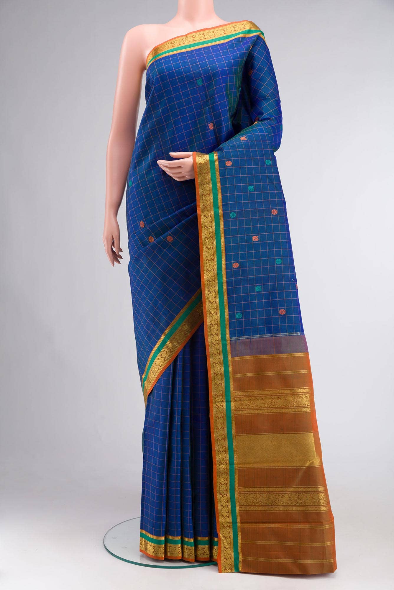 Blue Kanchipuram Silk Saree