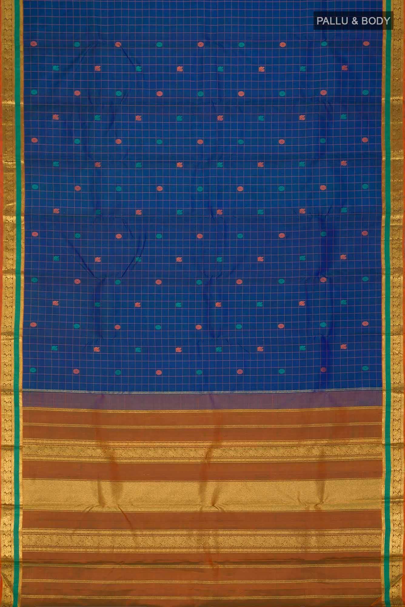 Blue Kanchipuram Silk Saree