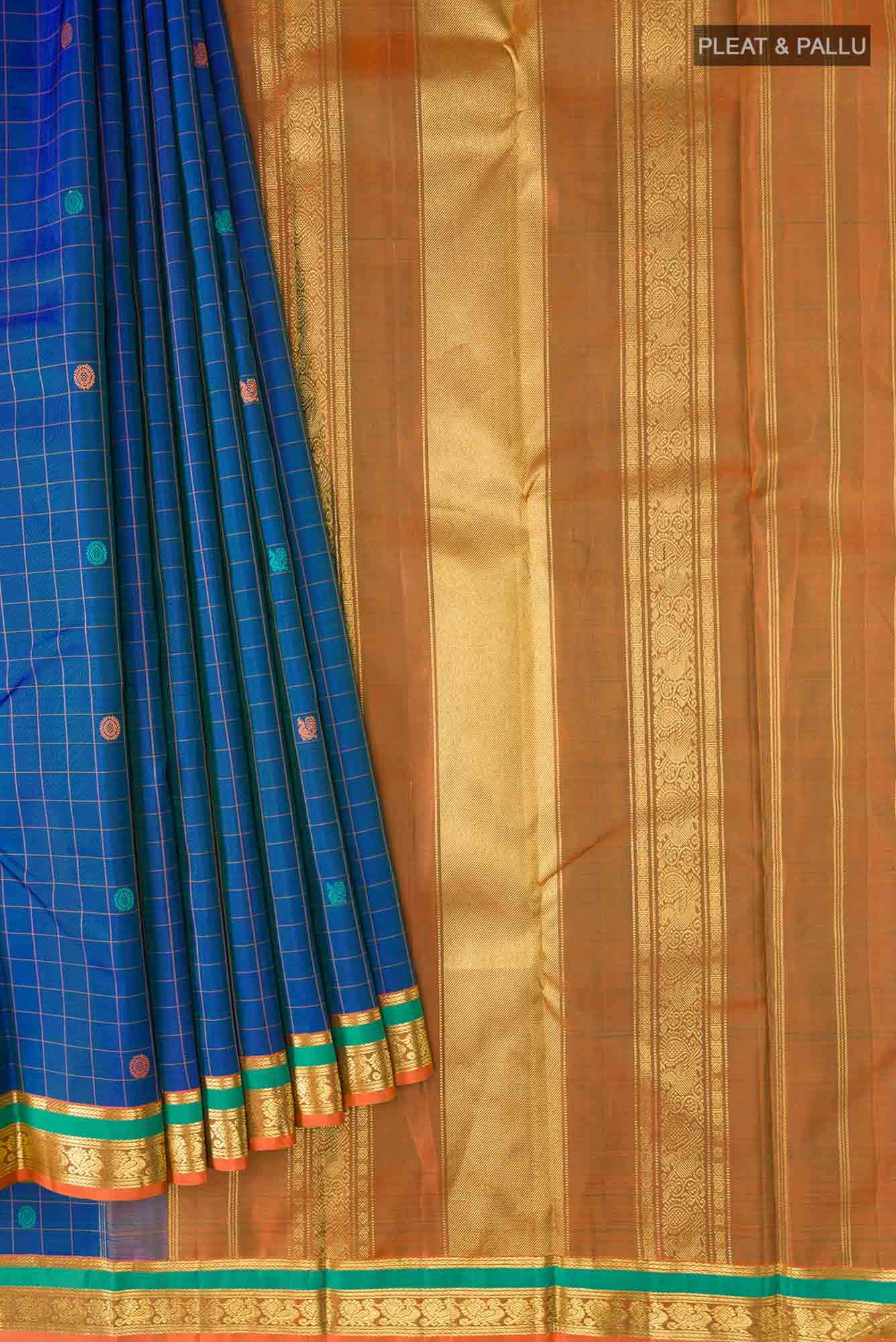 Blue Kanchipuram Silk Saree