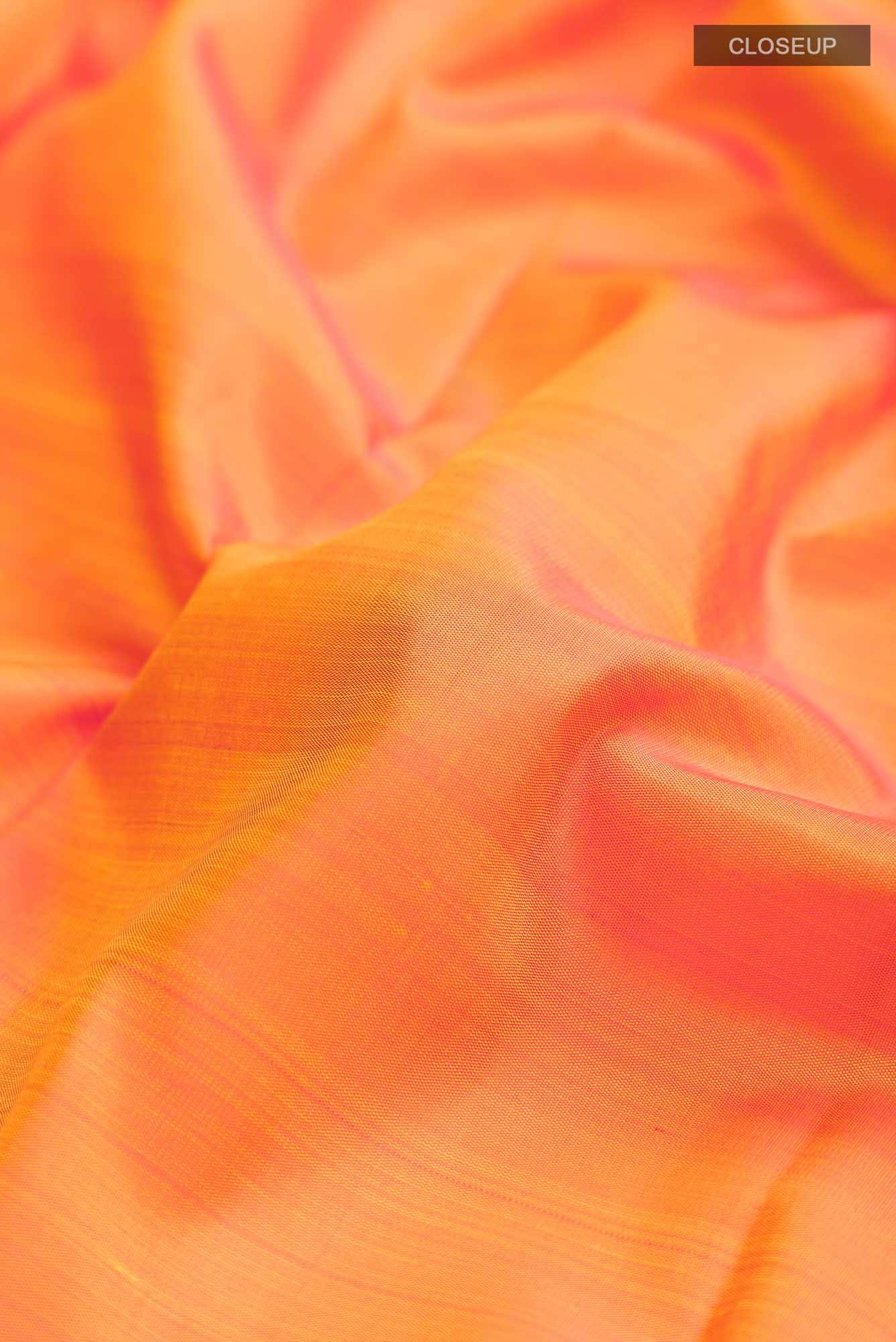 Orange Kanchipuram Silk Saree