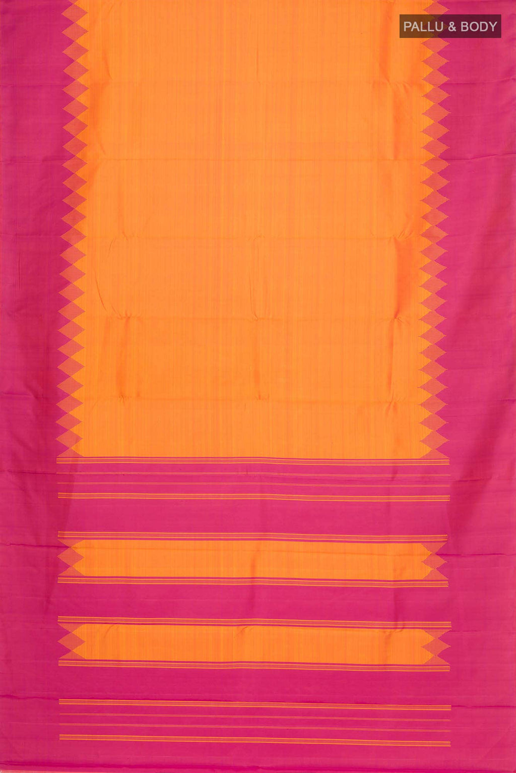 Orange Kanchipuram Silk Saree