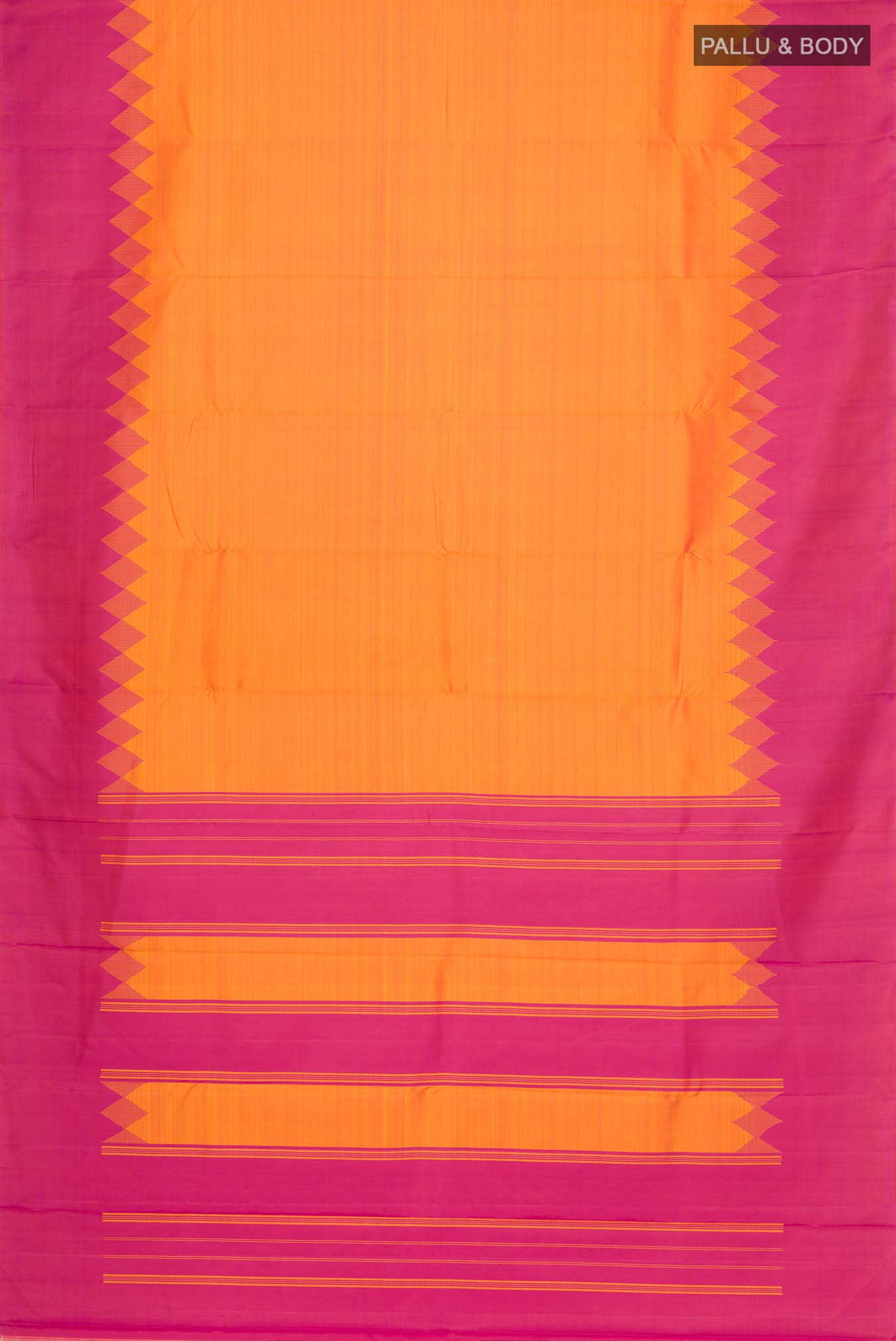 Orange Kanchipuram Silk Saree