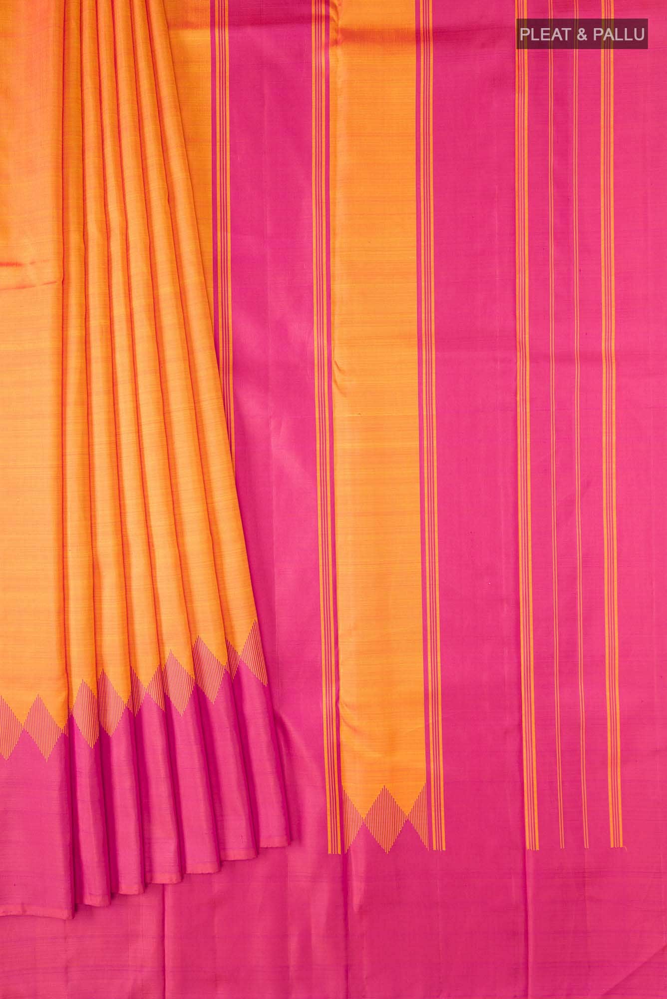 Orange Kanchipuram Silk Saree