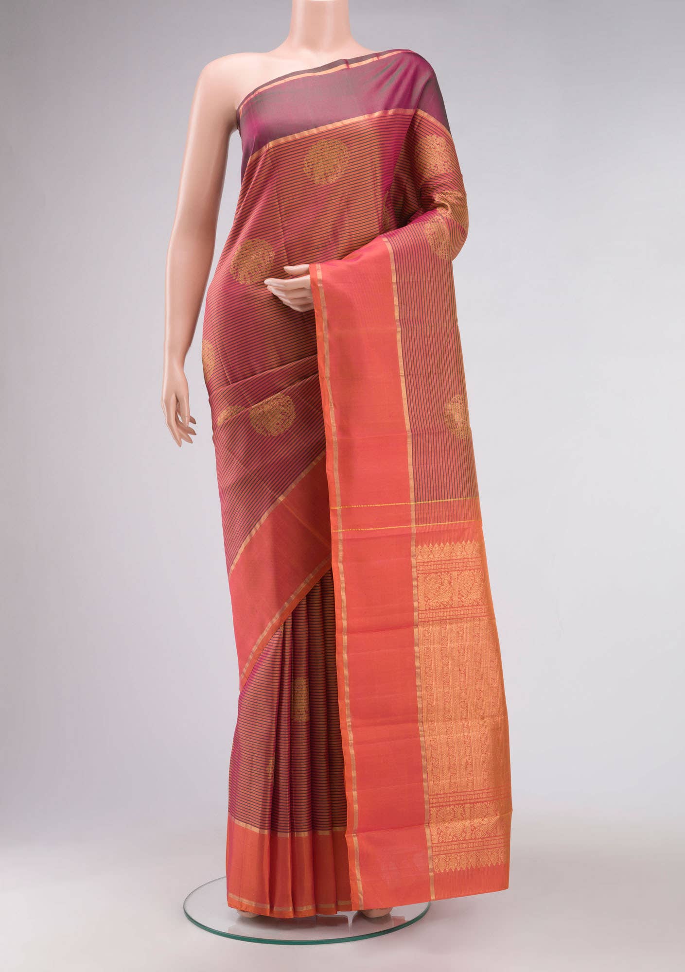 Pink Kanchipuram Silk Saree