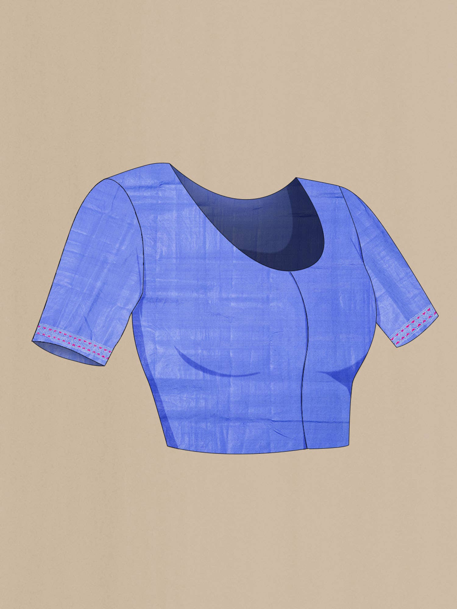 Blue Bhagalpuri Tussar Silk Saree