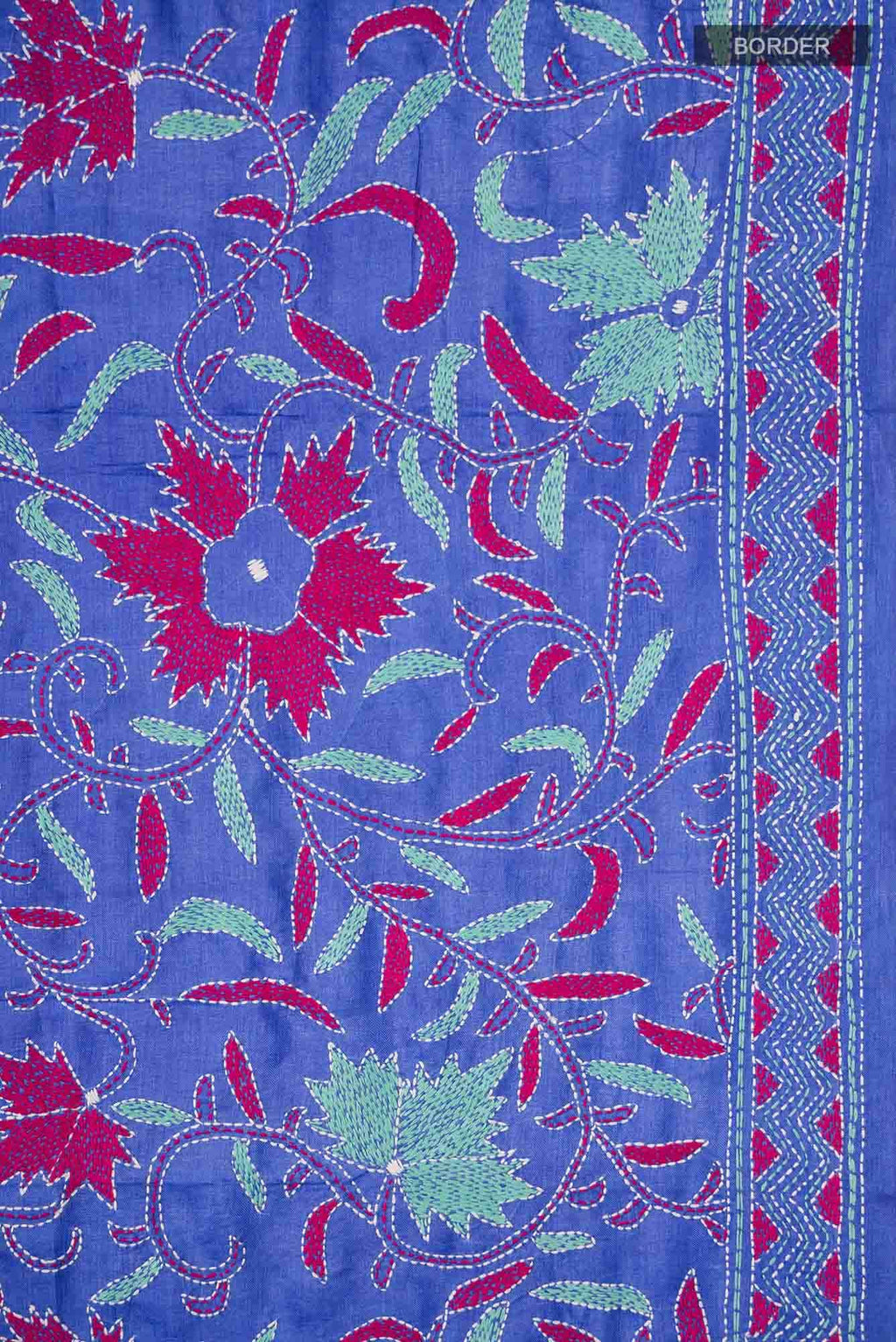 Blue Bhagalpuri Tussar Silk Saree