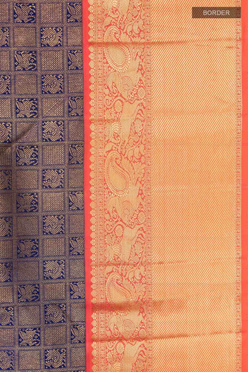 Navy Blue Kanchipuram Silk Saree