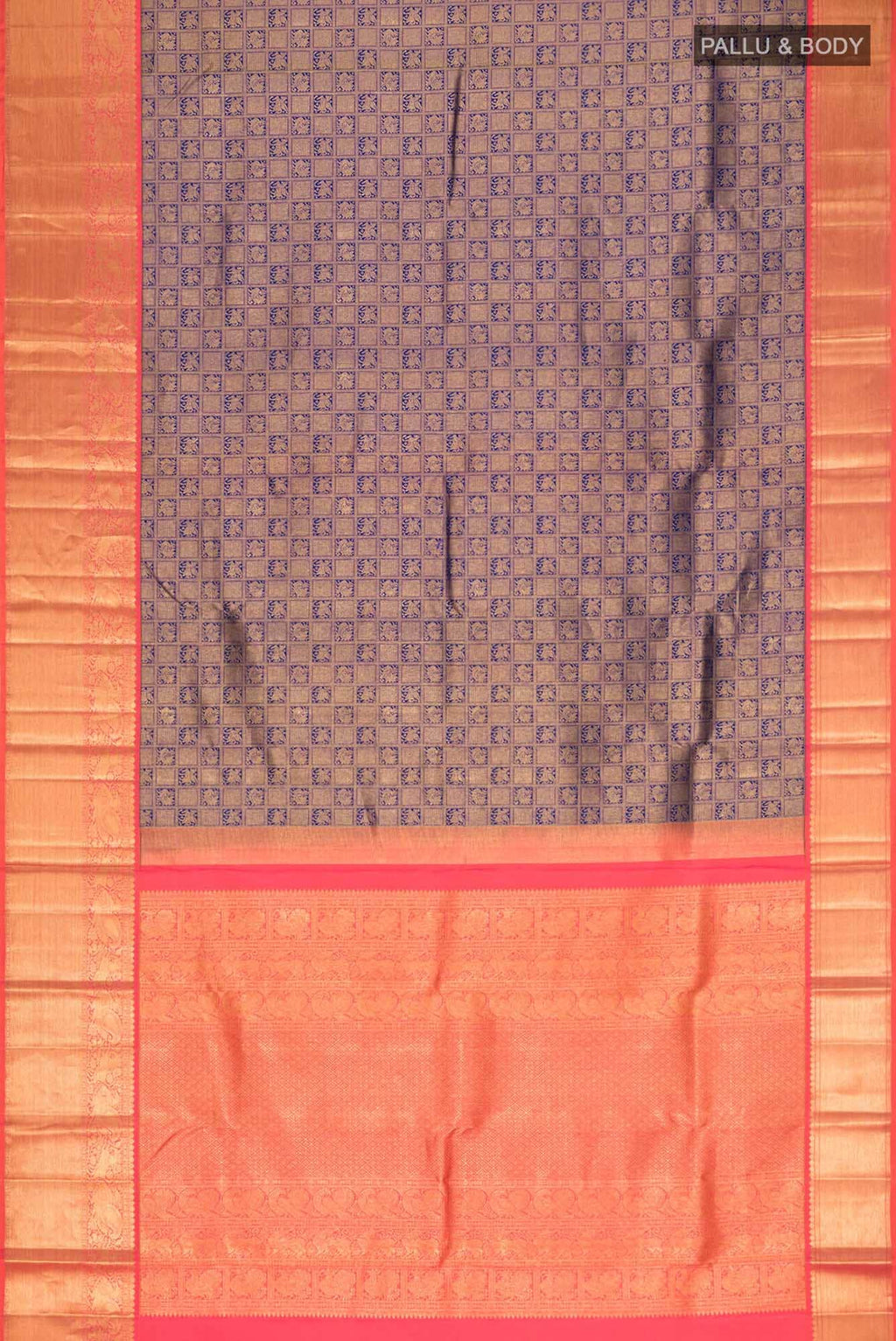 Navy Blue Kanchipuram Silk Saree