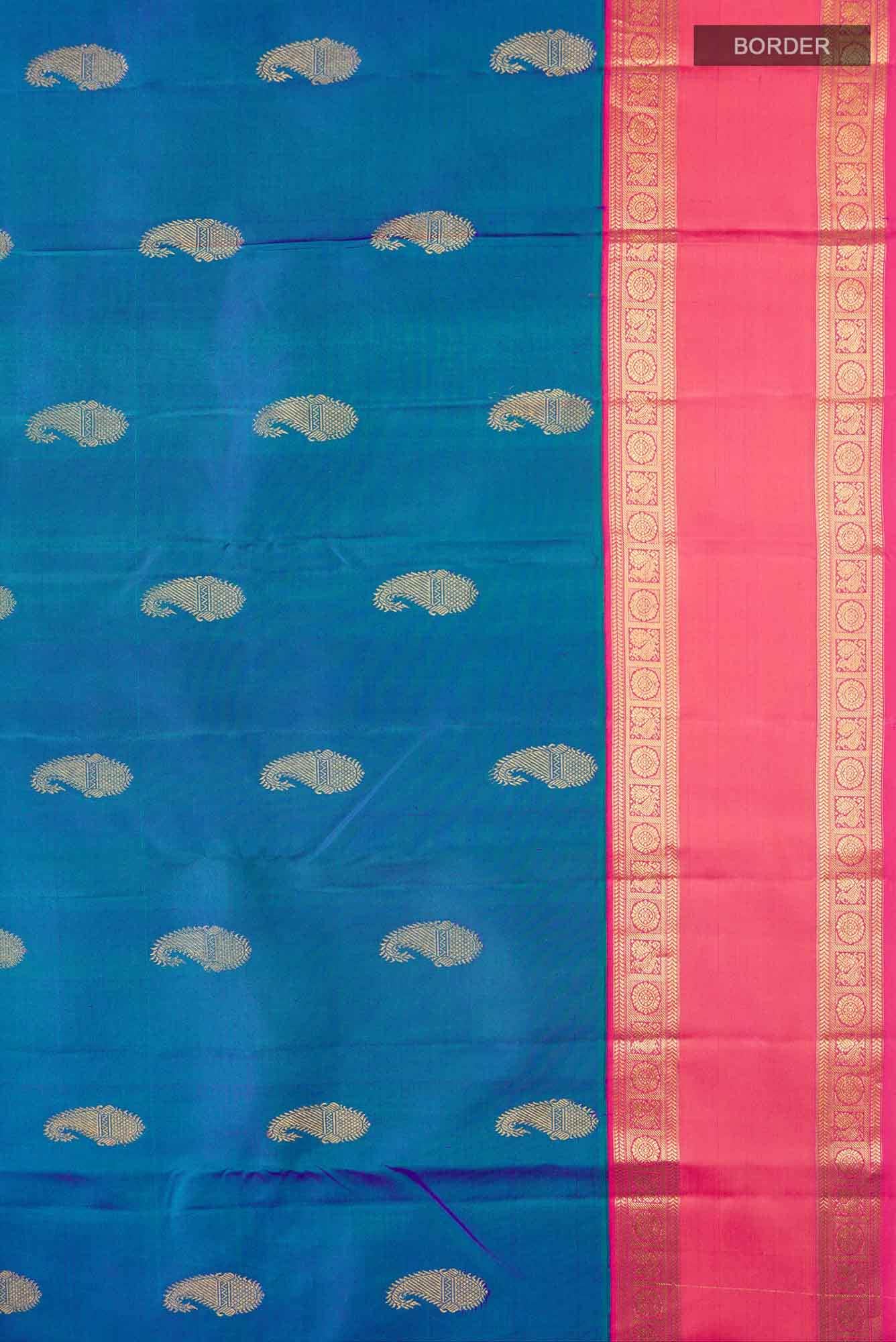 Blue Kanchipuram Silk Saree