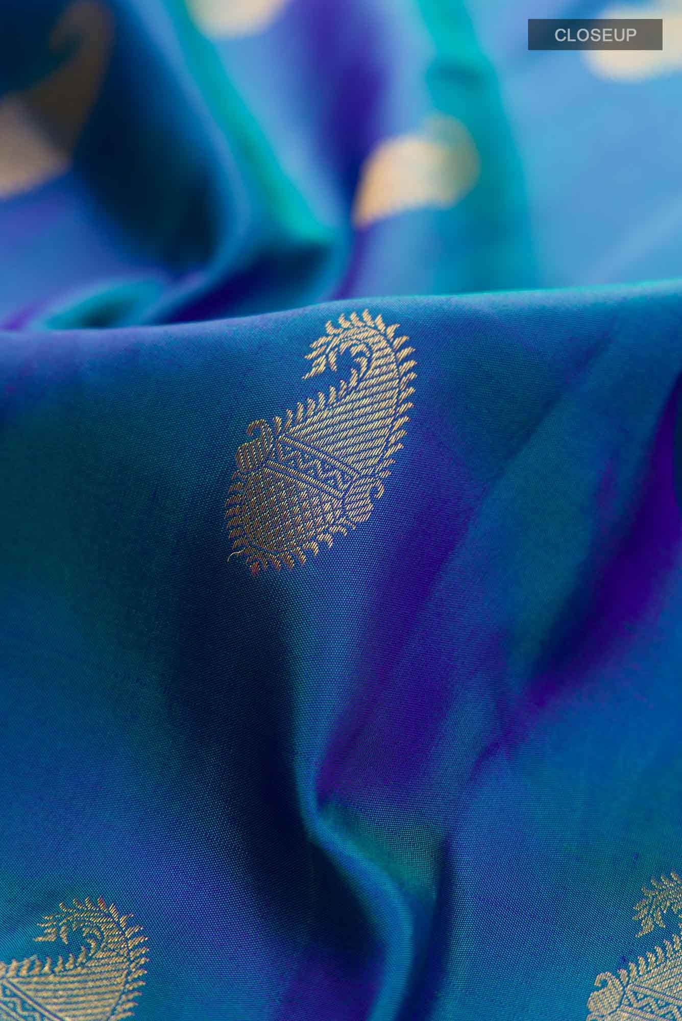 Blue Kanchipuram Silk Saree