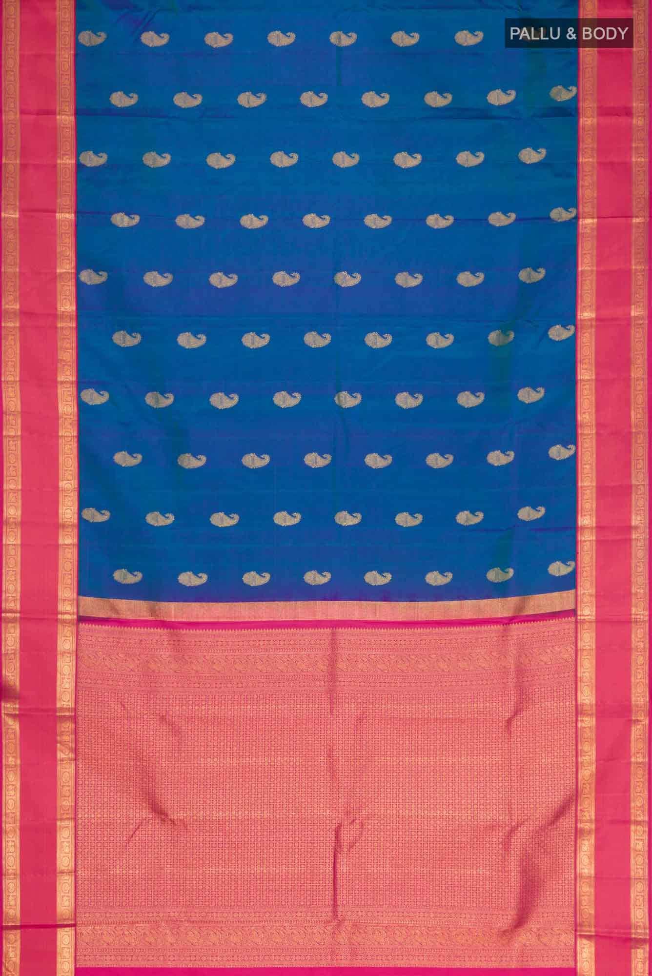 Blue Kanchipuram Silk Saree