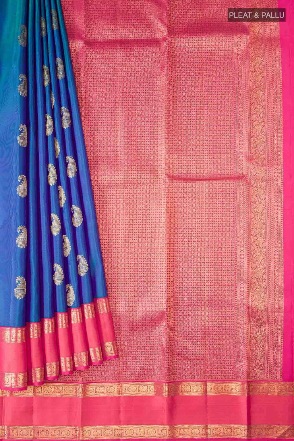 Blue Kanchipuram Silk Saree