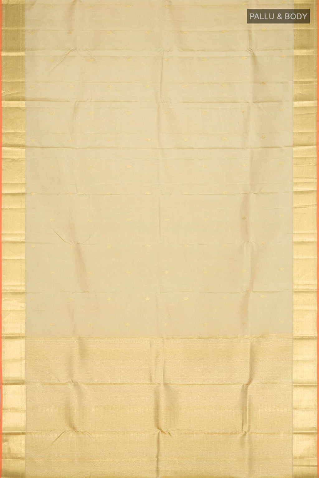 Beige Kanchipuram Silk Saree