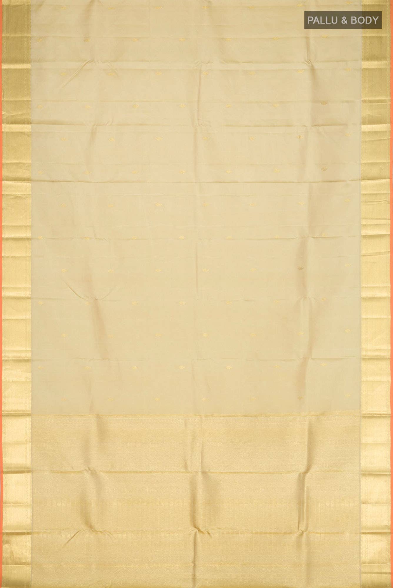Beige Kanchipuram Silk Saree