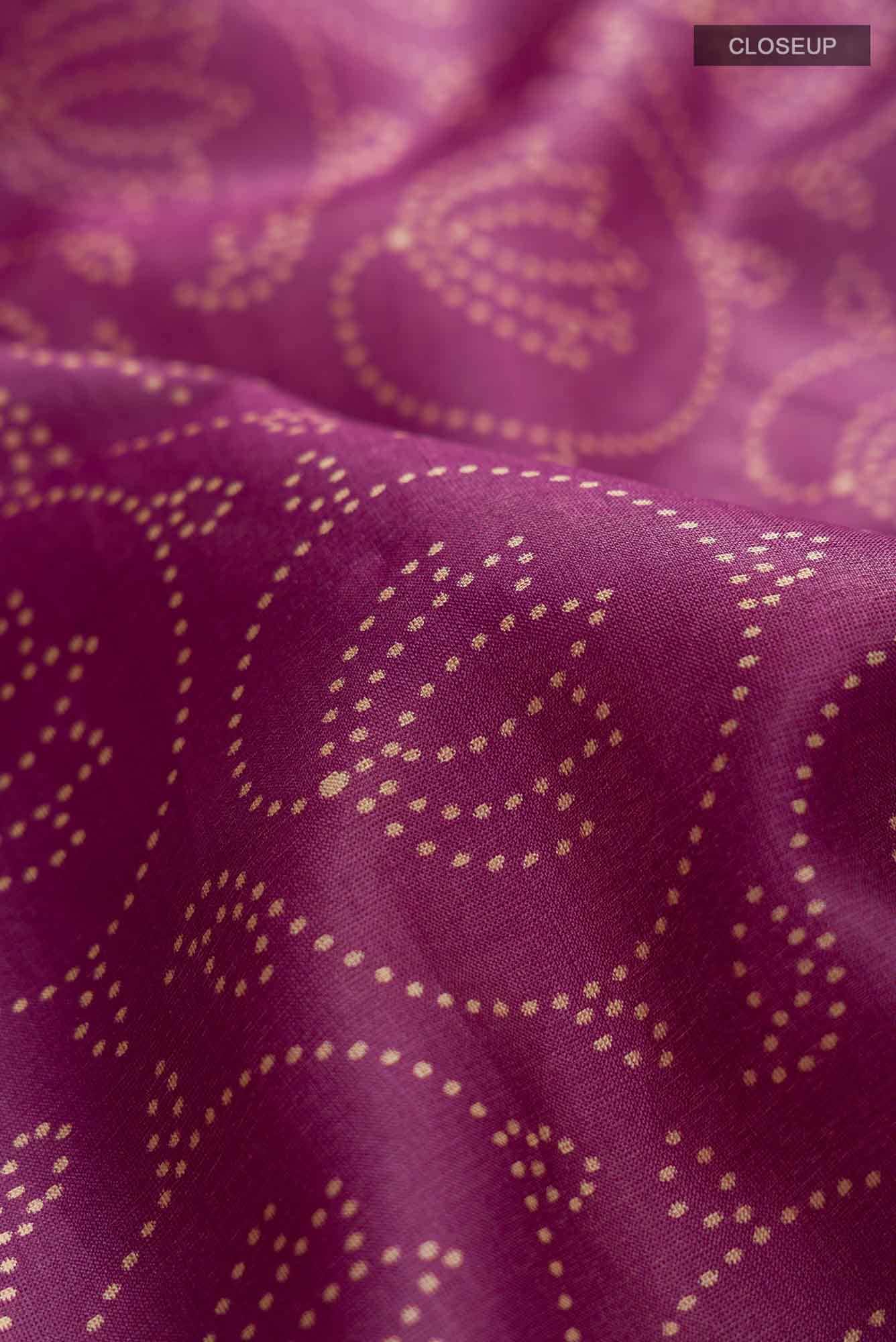Dark Mauve Bhagalpuri Tussar Silk Saree