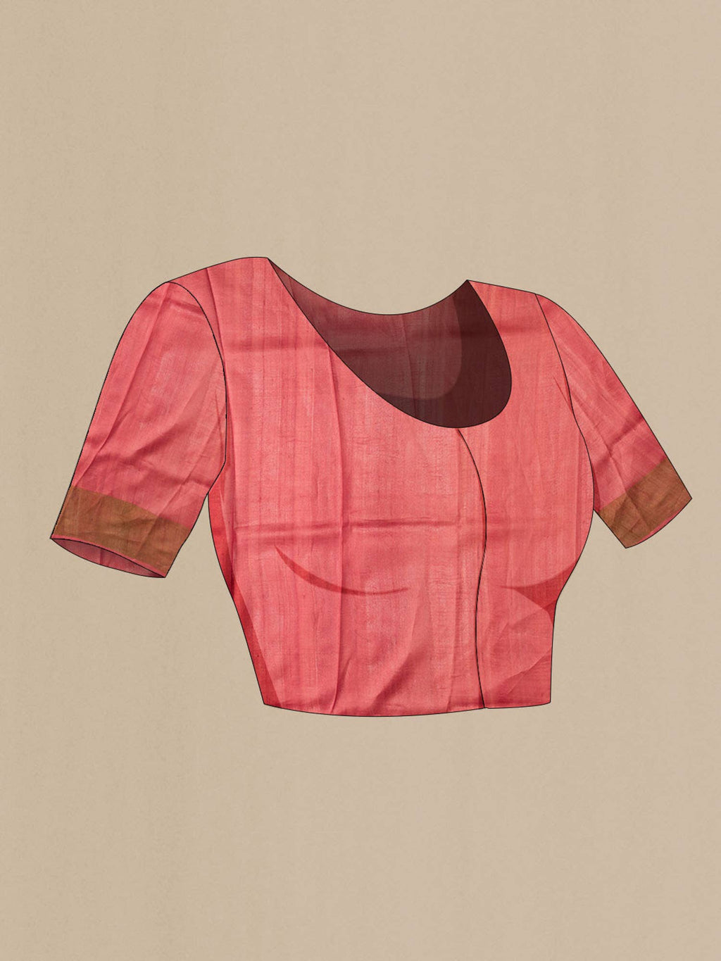 Mauve Bhagalpuri Tussar Silk Saree