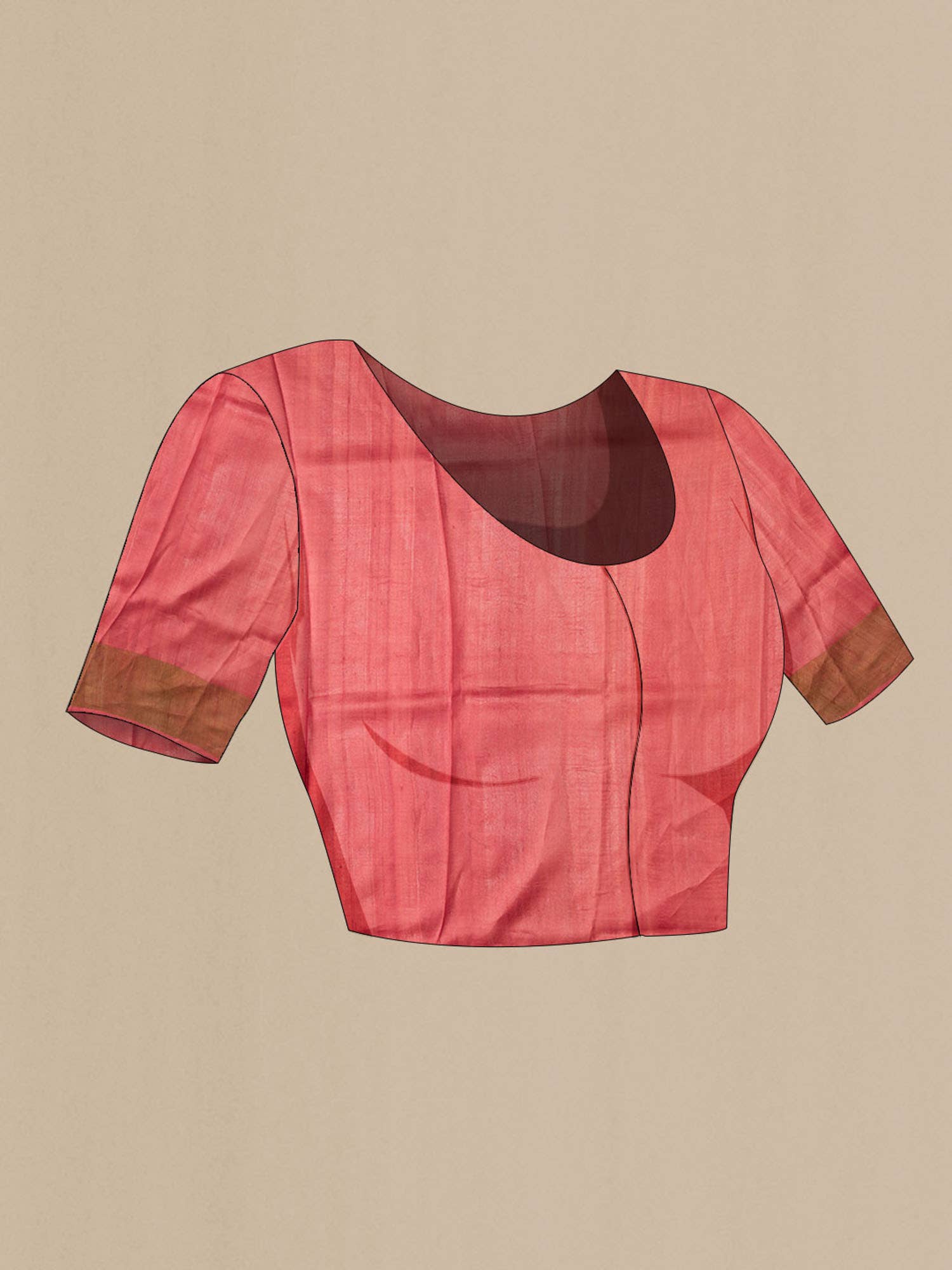 Mauve Bhagalpuri Tussar Silk Saree