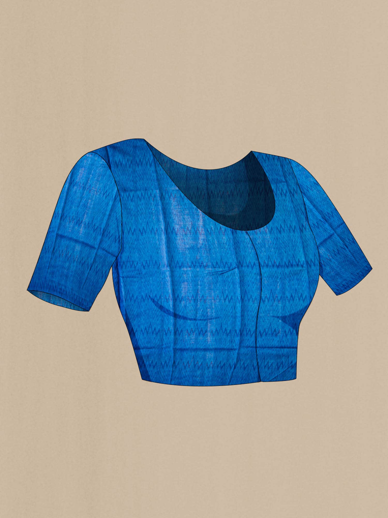 Blue Bhagalpuri Tussar Silk Saree