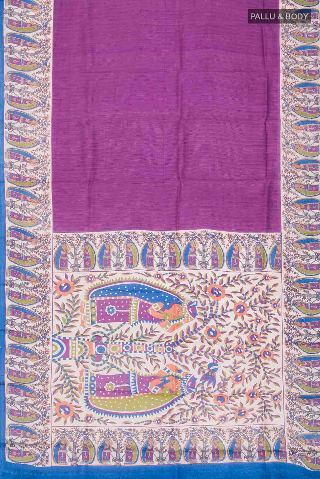 Pink Bhagalpuri Tussar Silk Saree
