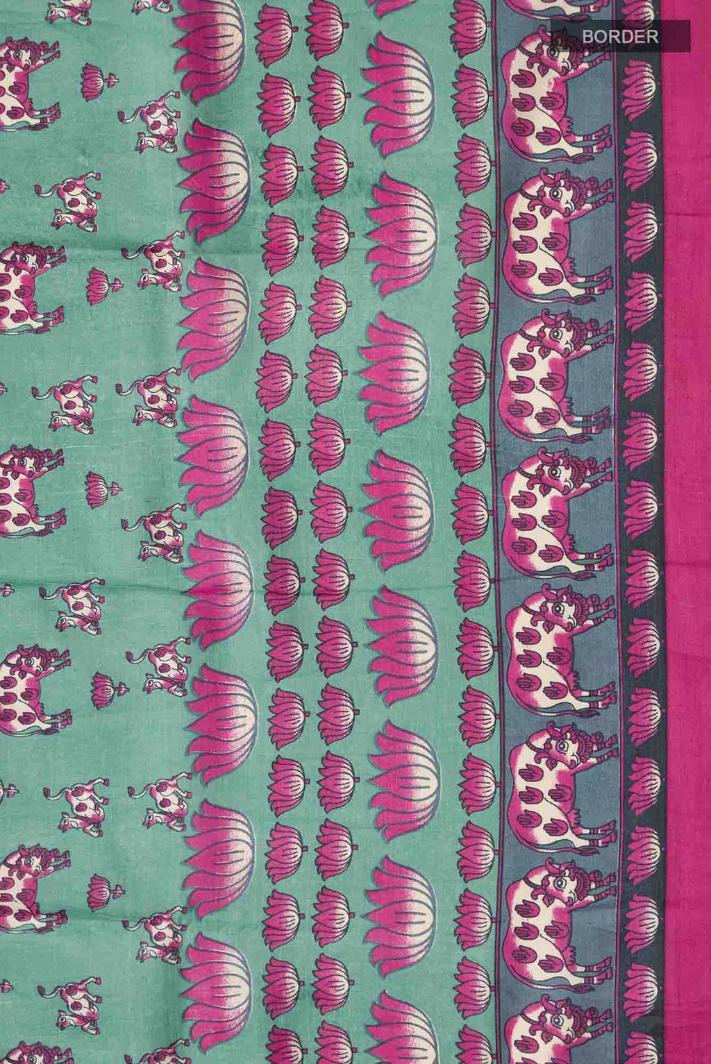 Green Bhagalpuri Tussar Silk Saree