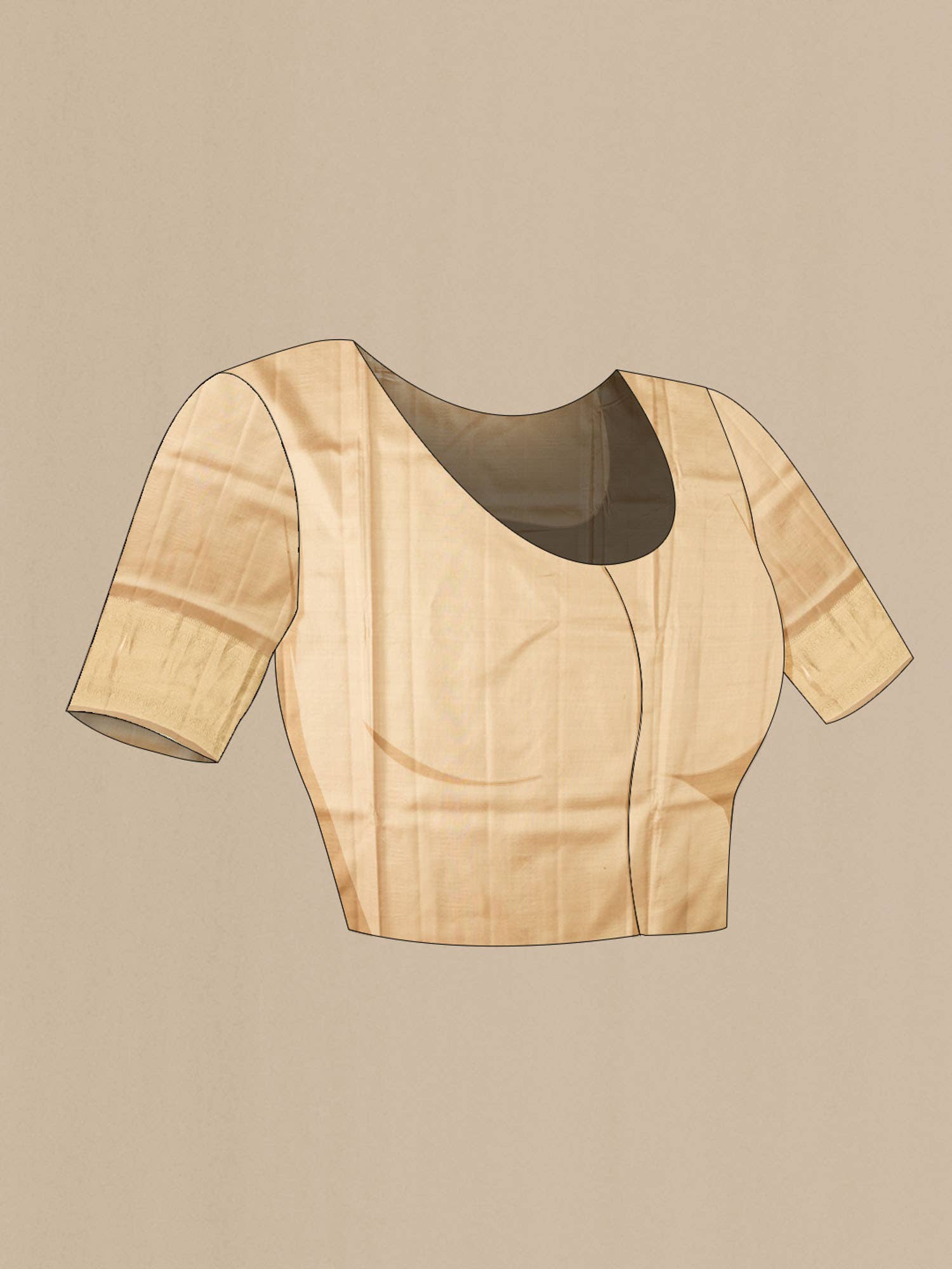 Beige Soft Silk Saree