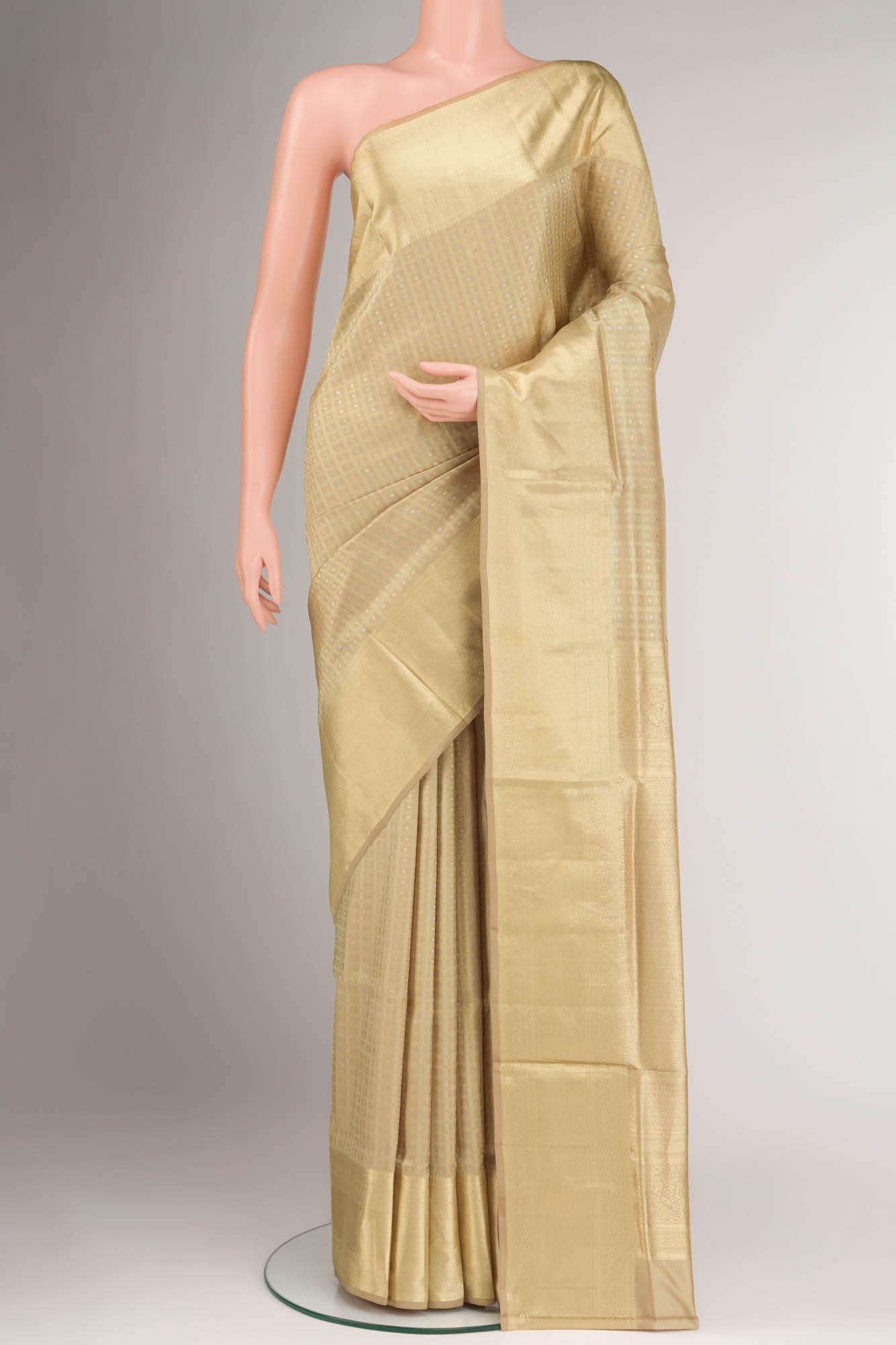 Beige Soft Silk Saree