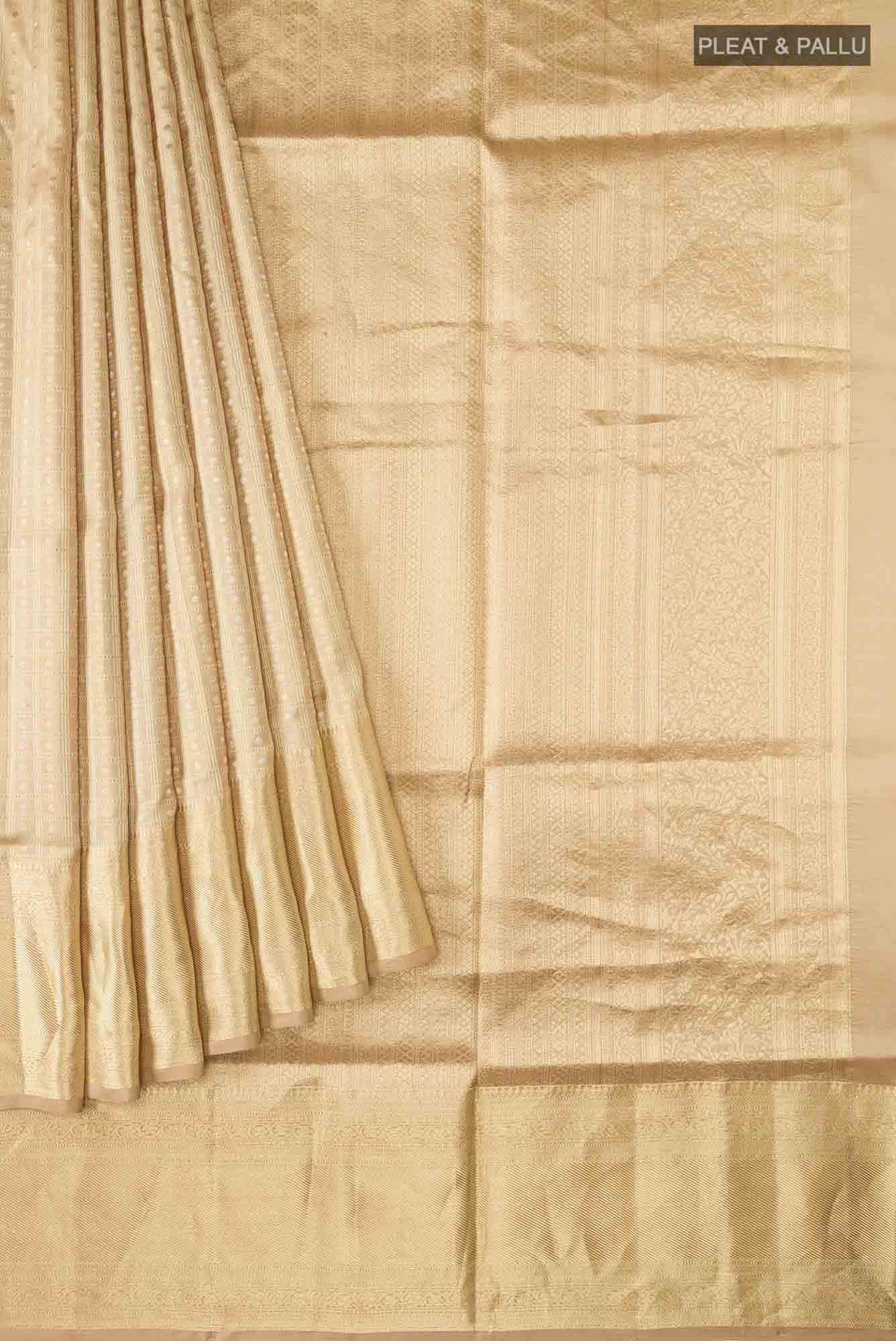 Beige Soft Silk Saree