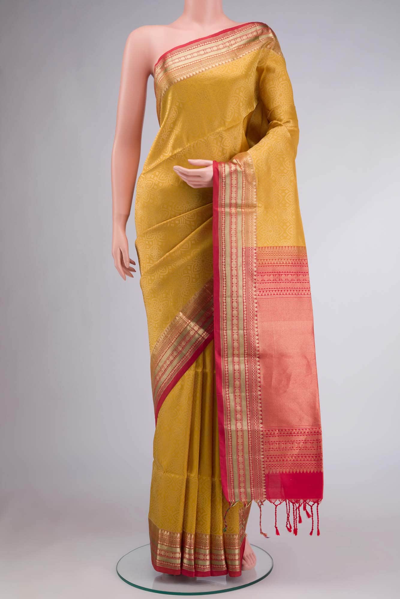 Mustard Soft Silk Saree