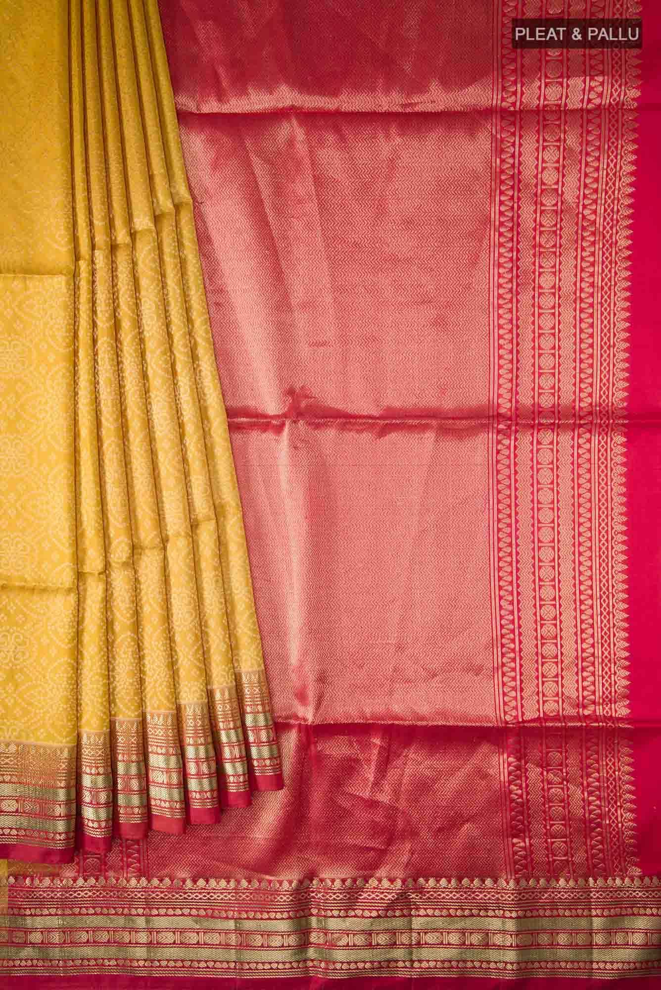 Mustard Soft Silk Saree