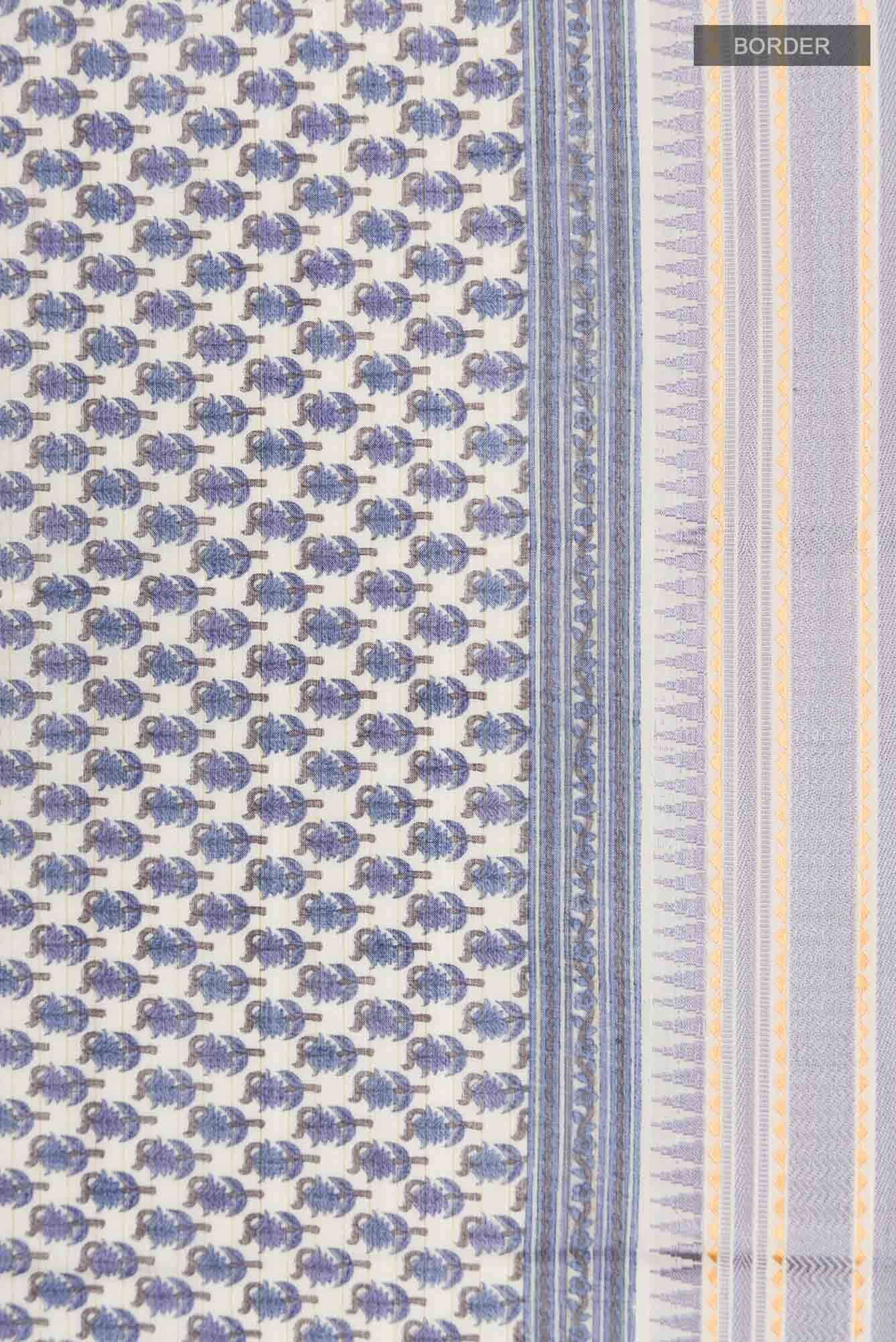 Blue Silk Cotton Saree