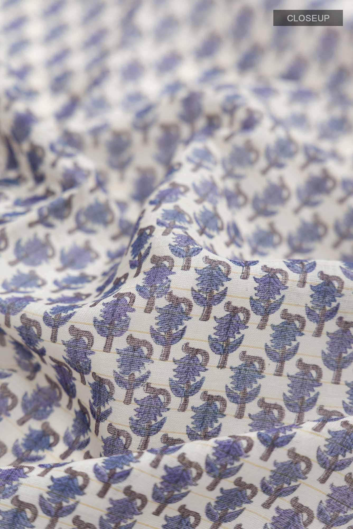 Blue Silk Cotton Saree