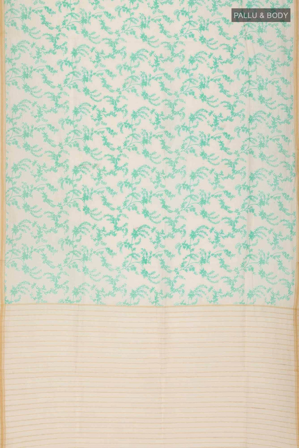 Off White Tussar Silk Saree