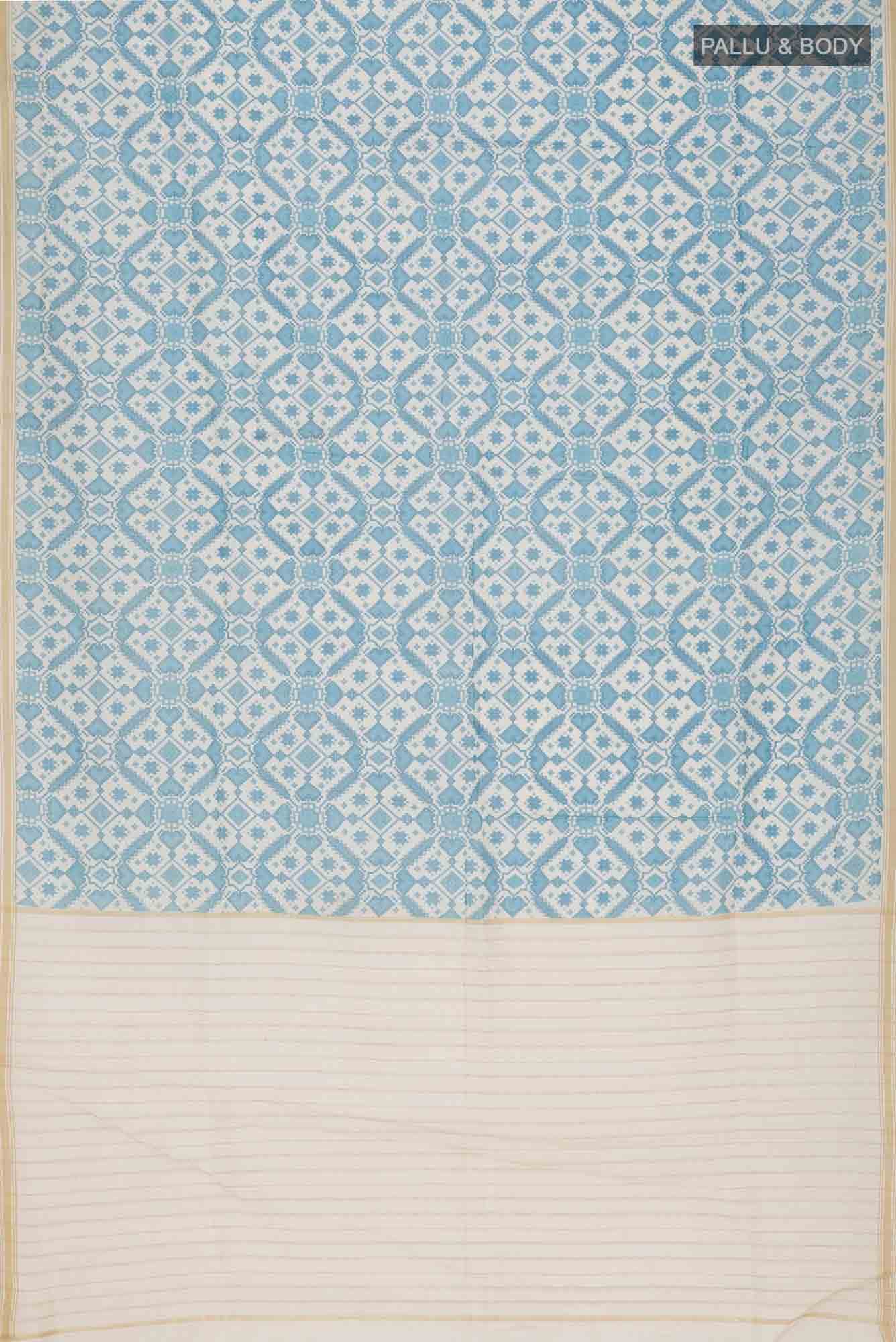 Off White Tussar Silk Saree