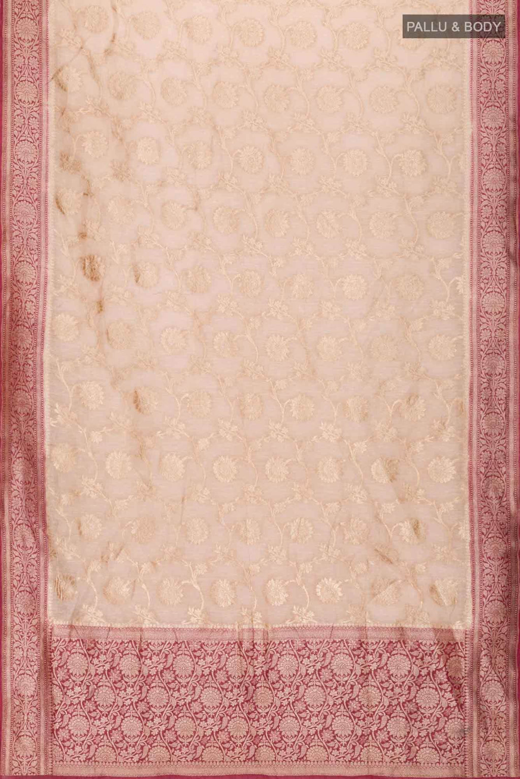 Beige Linen Saree