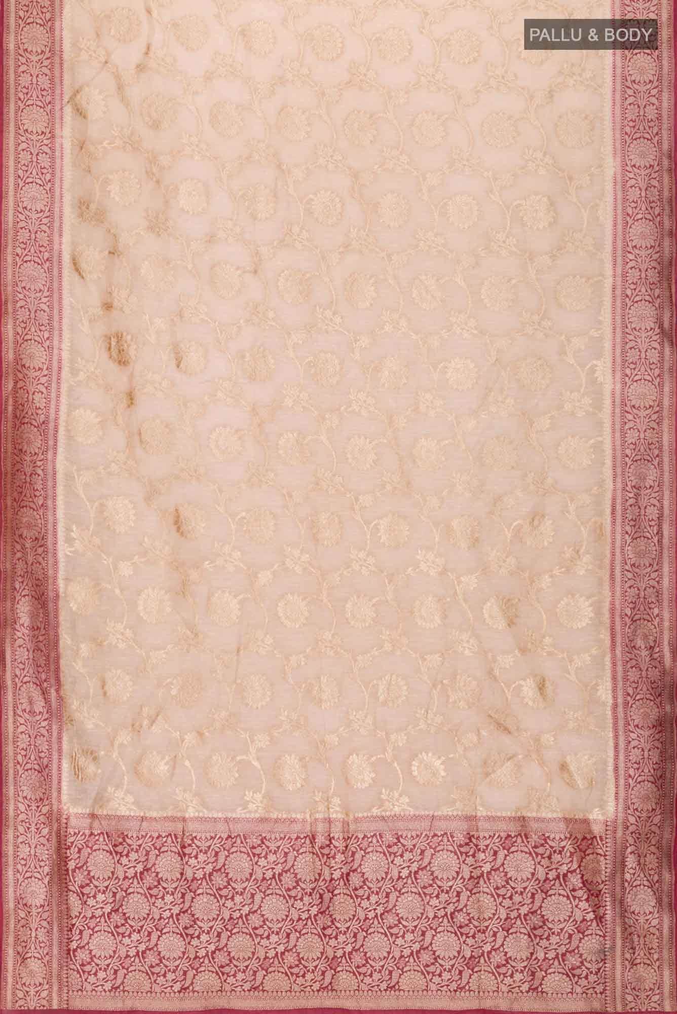 Beige Linen Saree