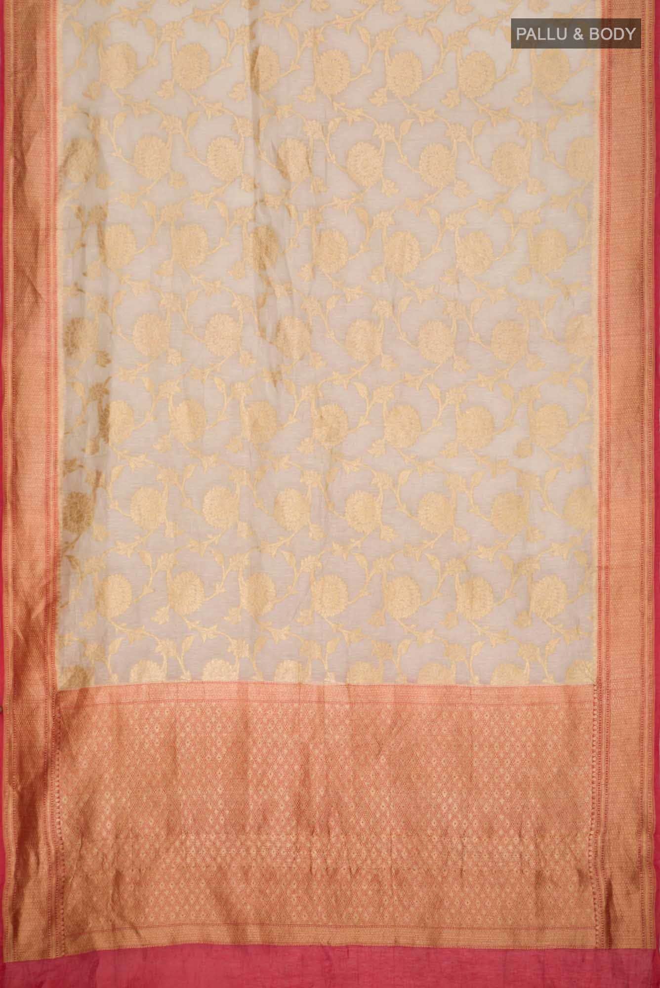 Beige Linen Saree