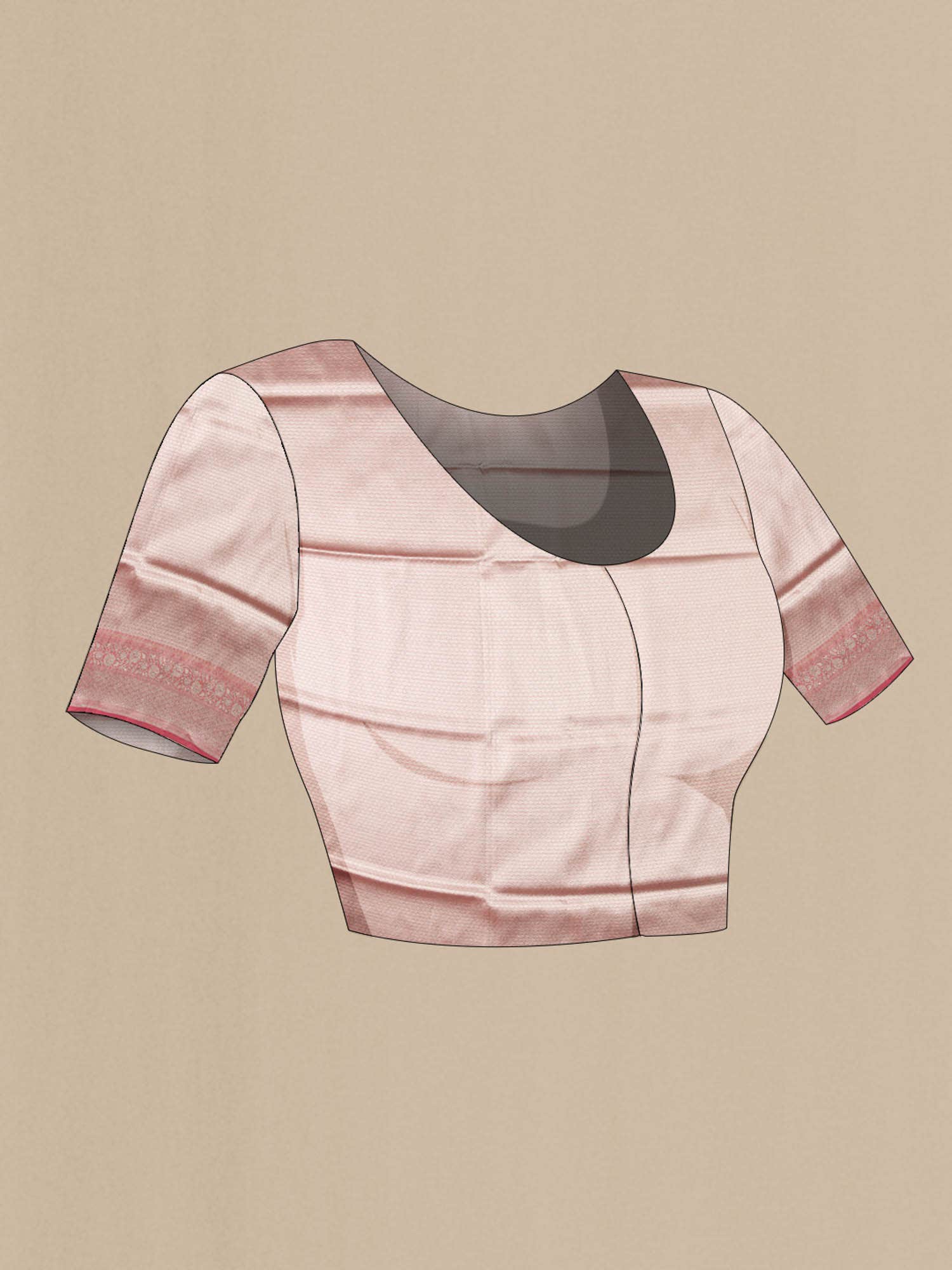 Beige Banarasi Silk Saree