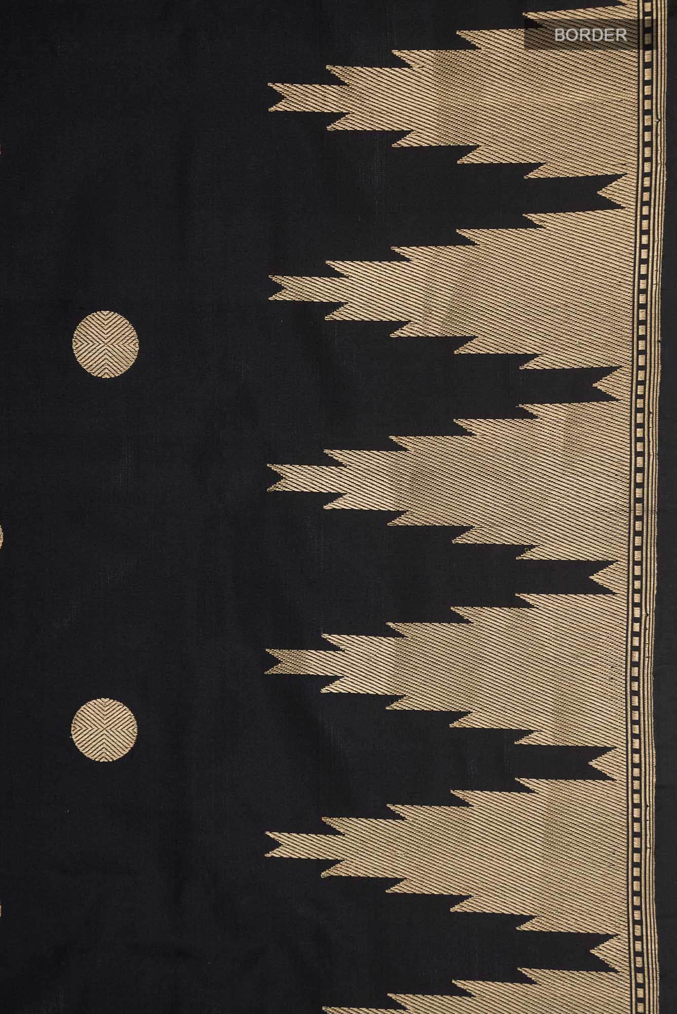 Black Banarasi Silk Saree