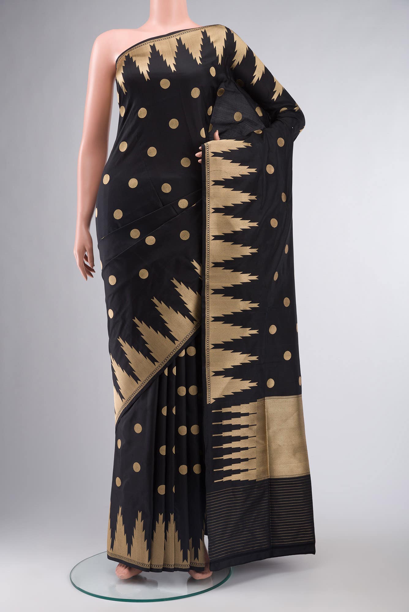 Black Banarasi Silk Saree