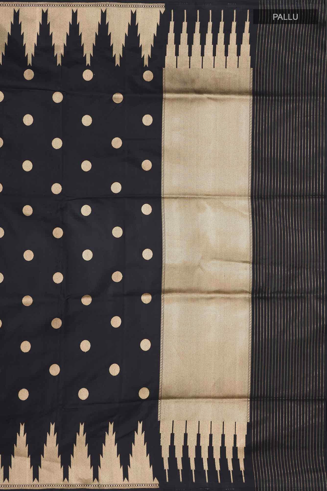 Black Banarasi Silk Saree