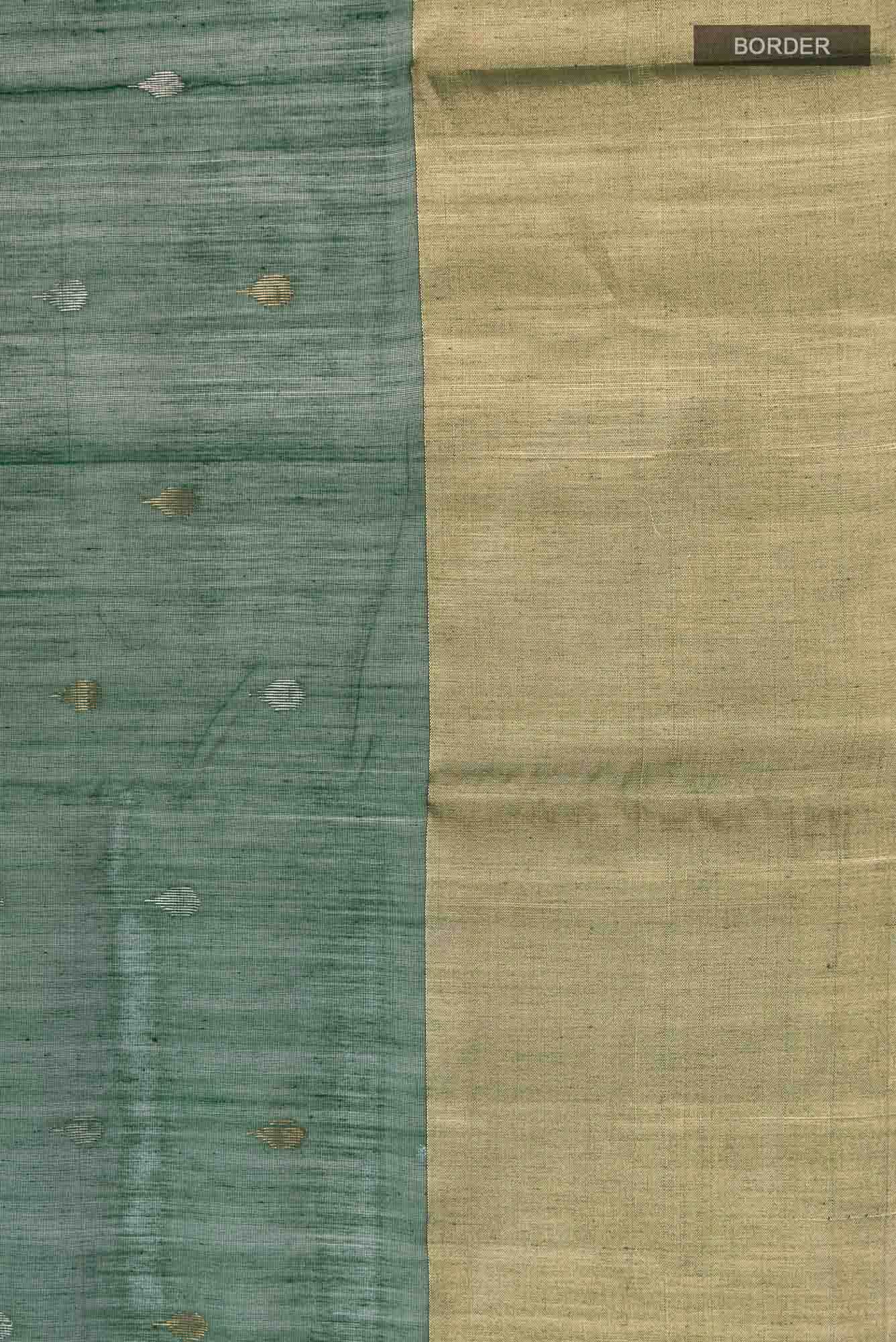 Green Chanderi Silk Cotton Saree