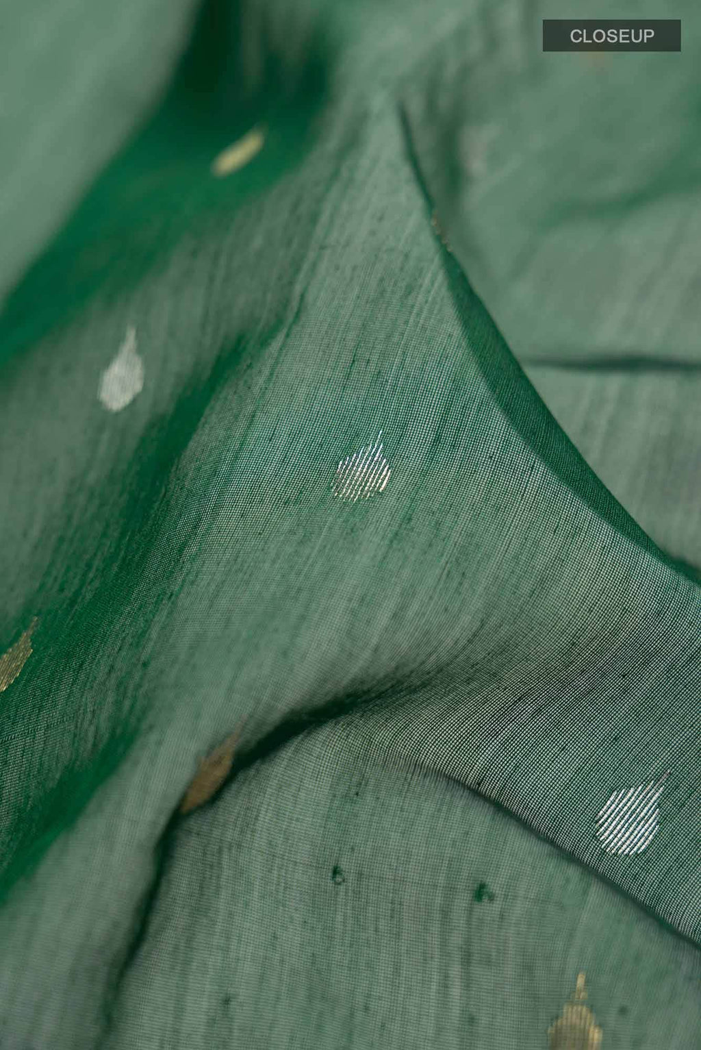 Green Chanderi Silk Cotton Saree