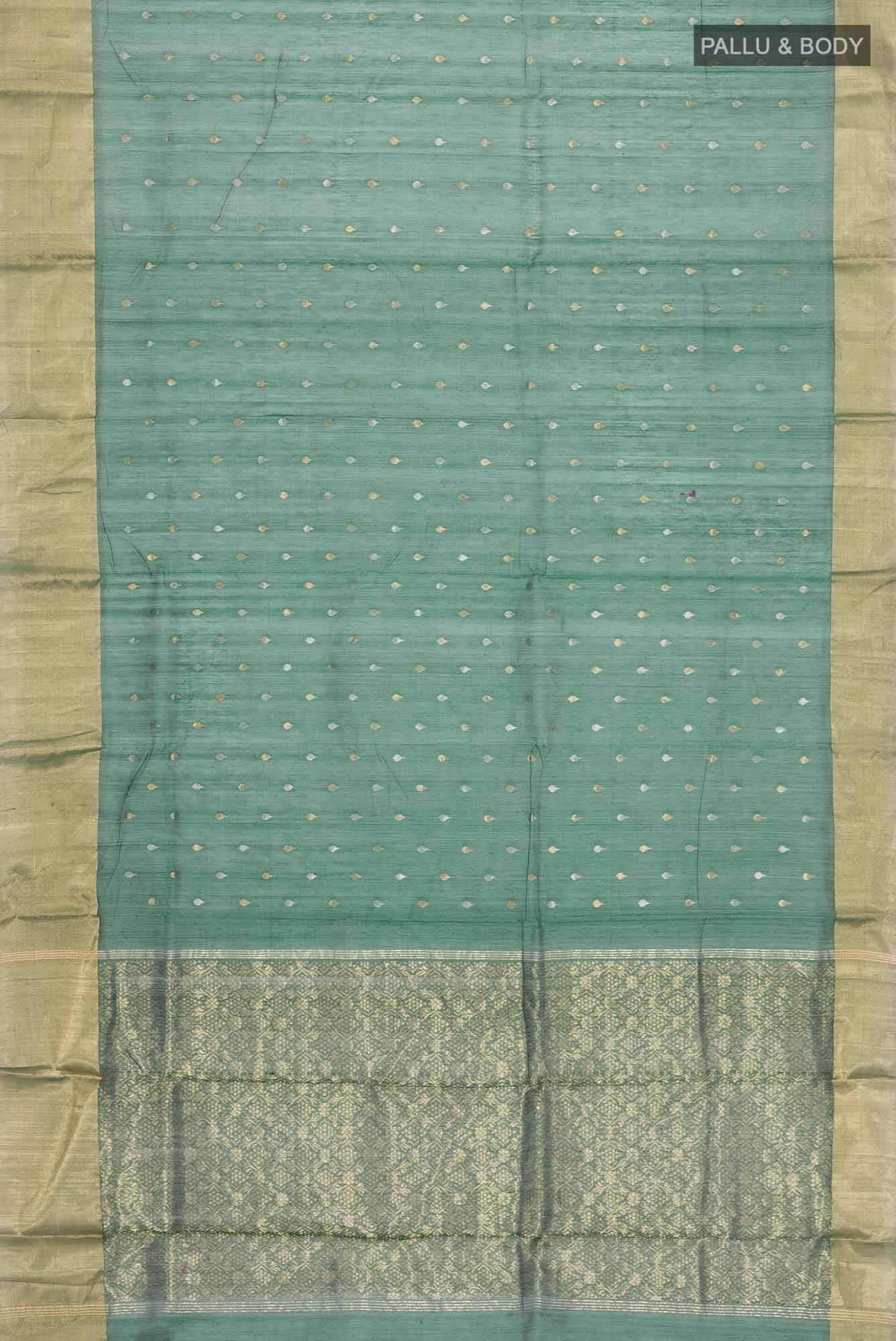 Green Chanderi Silk Cotton Saree