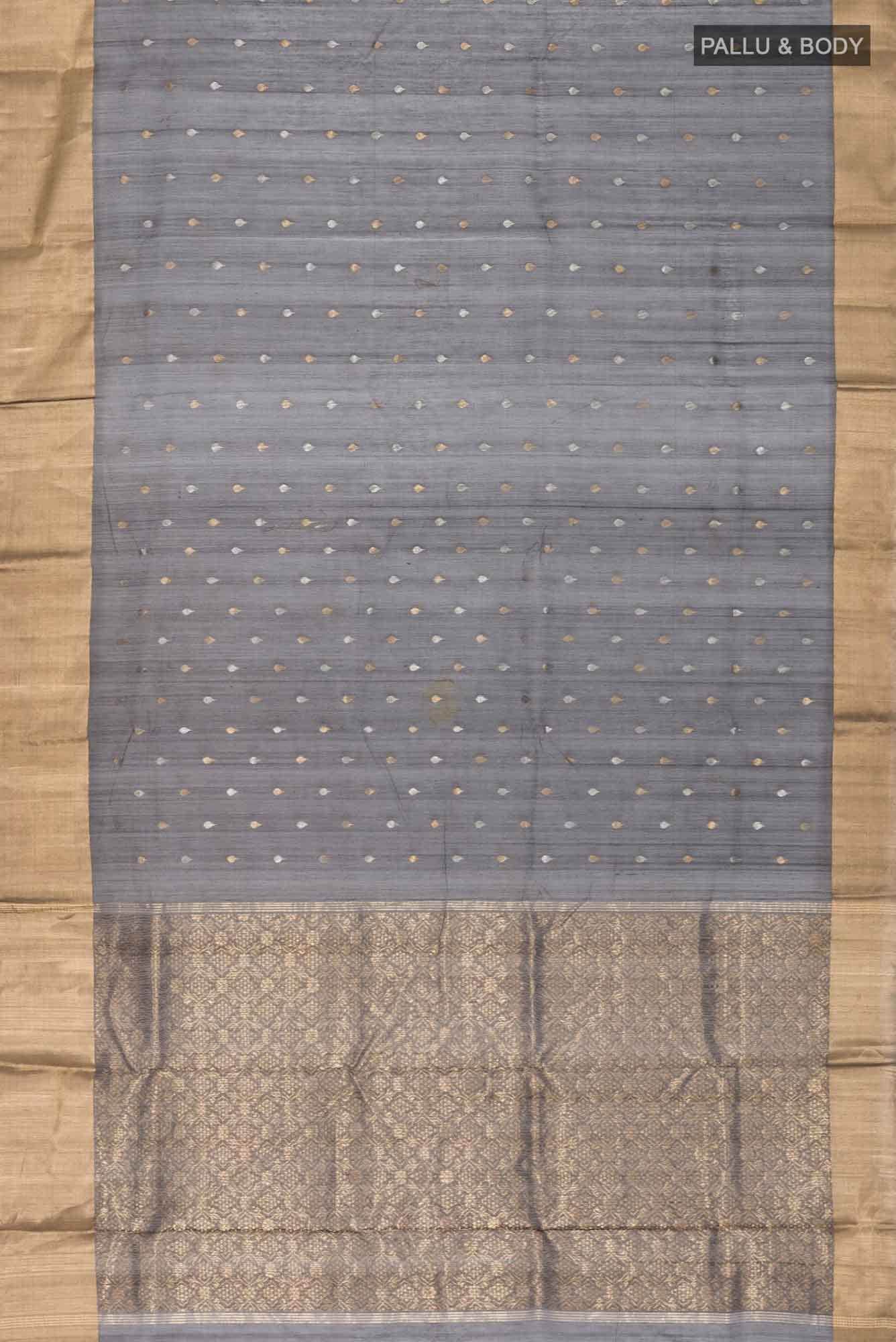 Black Chanderi Silk Cotton Saree
