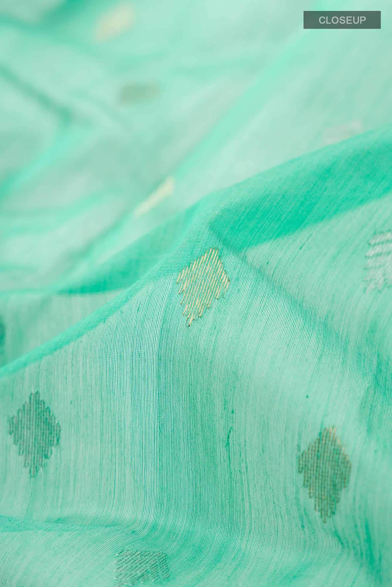 Green Chanderi Silk Cotton Saree