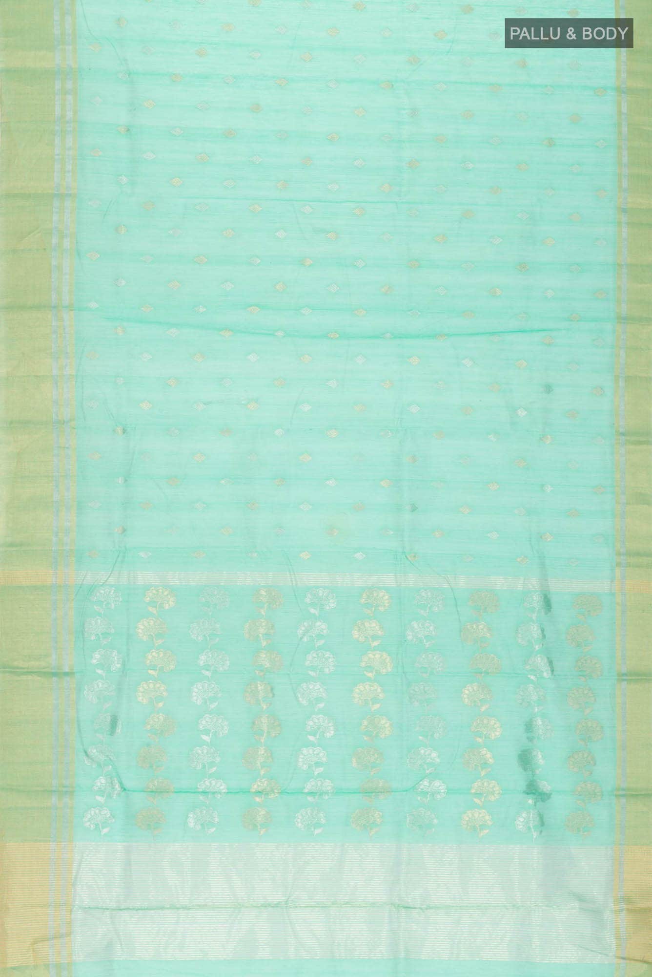 Green Chanderi Silk Cotton Saree
